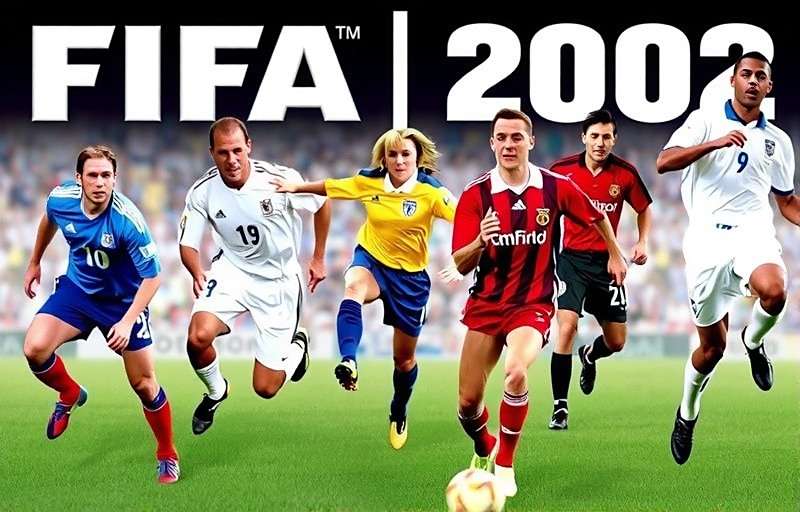 FIFA 2002 World Cup Cover Art featuring international football stars
